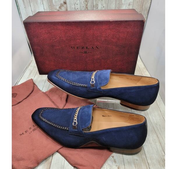 MEZLAN Men\'s Blue Antique Suede Loafer Size (14,M) main image 4